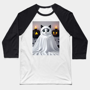 halloween cat - Modern digital art Baseball T-Shirt